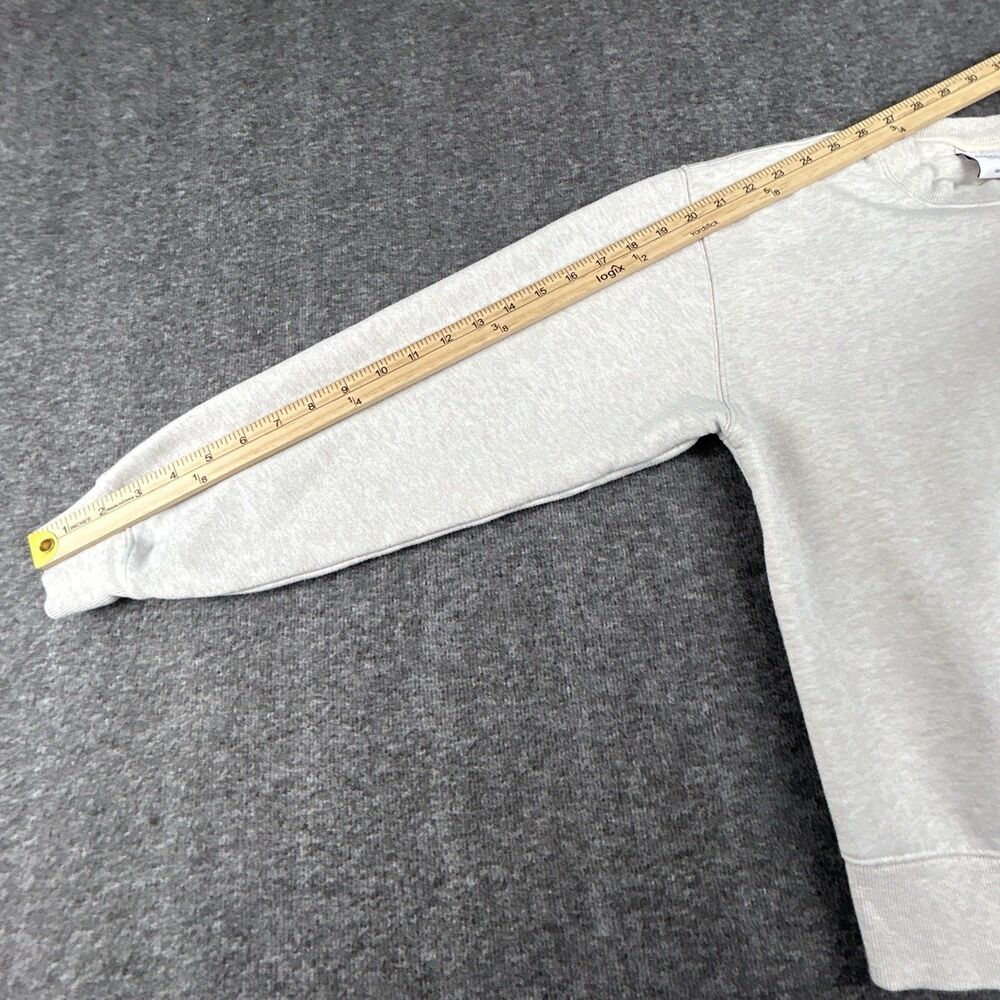 Aritzia Fleece Perfect Crew Sweatshirt Women's XS Cozy Fleece Ivory White Lounge - Picture 9 of 9